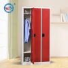 Gym room furniture 3 door metal steel locker colorful storage clothes locker