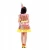 Import Halloween party dress kids Cosplay Rainbow Clown Costume for girl Bright coloured clown skirt from China