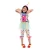 Import halloween party little girl favorite clothes in the amusement park for kids Colored Clown Costume from China