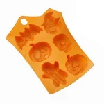 Halloween pumpkin ghost microwave silicone baking pumpkin cake  pan muffin pan