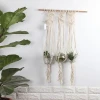 Hand woven tapestry of medium size layer weave beautiful unique decorative cotton hanging household adornment plants hanging she