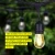 Hanging Dimmable S14 Vintage Edison Bulbs 48ft Commercial garden Party Patio Light Waterproof IP65 LED Outdoor String Lights