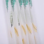 Hawaiian beach style simple design embroidered sheer curtain fabric sheer fabric curtain sheer panel curtains