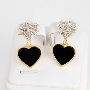 Heart Shape Design Fashion Gold Plating CZ Charm Jewelry Sets Best Girlfriend Gift