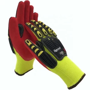 Heavy Duty Anti Impact Anti Smash sandy Nitrile Work Gloves anti vibration Mechanic Safety Gloves for Oil And Gas Field