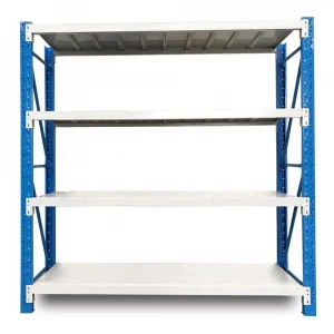 Height adjustable 4 layer metal shelf storage rack system
