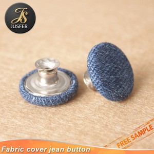 High fashion ladies jean shank button and rivets