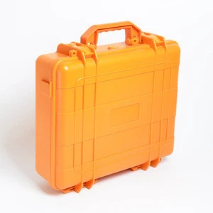 High Impact ABS IP67 Orange Tool Case Plastic Portable Lockable Military Carrying Case With Handle