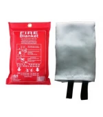High Quality 100% Fiberglass Fire Blanket CE Approved Fire Resistant Blanket Supplier 1*1m