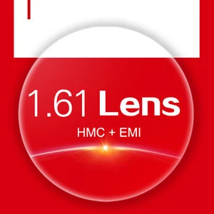 High quality 1.61 HMC+EMI lens the eyeglasses lenses