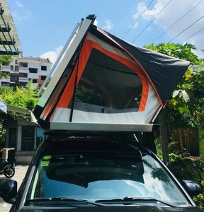 High quality aviation aluminum jeep tent roof top car roof tent  awning box with telescopic ladder