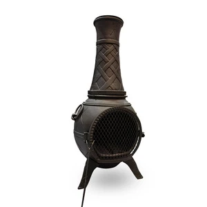 High Quality Barbecue Outdoor Chimney Fireplace Cast Iron Onionform Chiminea