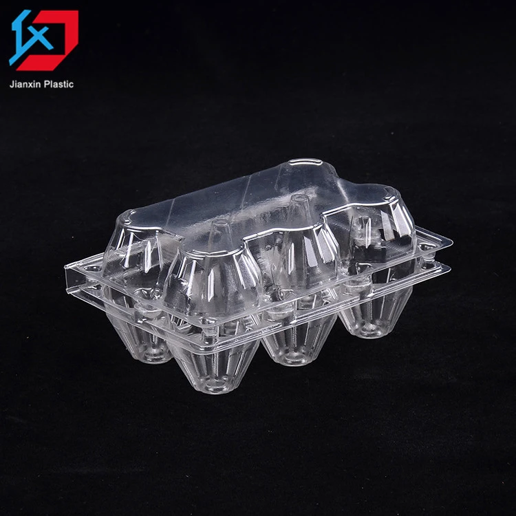High quality clear PET disposable clear plastic egg tray/chicken eggs packing tray