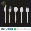 High quality disposable white PP plastic cutlery flatware set