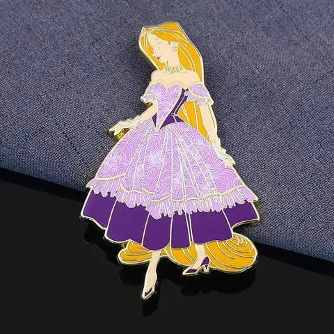 High-quality Japanese beautiful girl wearing wedding dress painted photo frame beautiful enamel pin Kawaii lapel pin