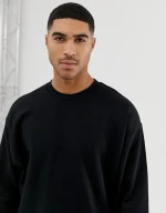 High Quality Long Sleeve Sweat-shirt Print, Oversized Sweatshirt in Black Color Men Sweat Shirts Pullover Customized Color