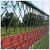 High quality low carbon steel wire material pvc coated Chain Link Mesh for stadium, school playground , places of organs.