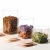 Import High quality square shape big size glass jar/borosilicate glass food container/food jar with beech wooden lid from China