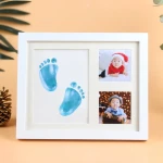 High Quality Wholesale DIY Wooden MDF Baby Handprint Kit & Footprint Photo Frame