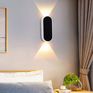 high qualityindoor decorative  white acrylic modern nordic hotel bedside fancy wall light up and down led wall lamp
