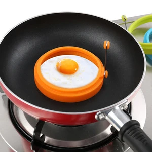 High - temperature Resistance Round Silicone Eggs Mold Environmental Friendly Non - toxic Food-grade Silicone Egg Ring