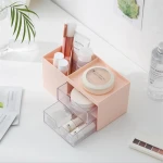 Home Plastic Storage Box Multifunctional Stationery Cosmetic Case Office Desktop Storage Pen Holder Drawer Organizer