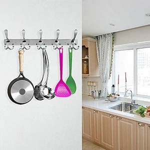 Hooks Stainless Steel Wall Coat Hangers Rack Durable Robe Hat Clothes Hooks