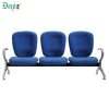 hospital fabric upholstery metal coated frame 3-seater waiting chair
