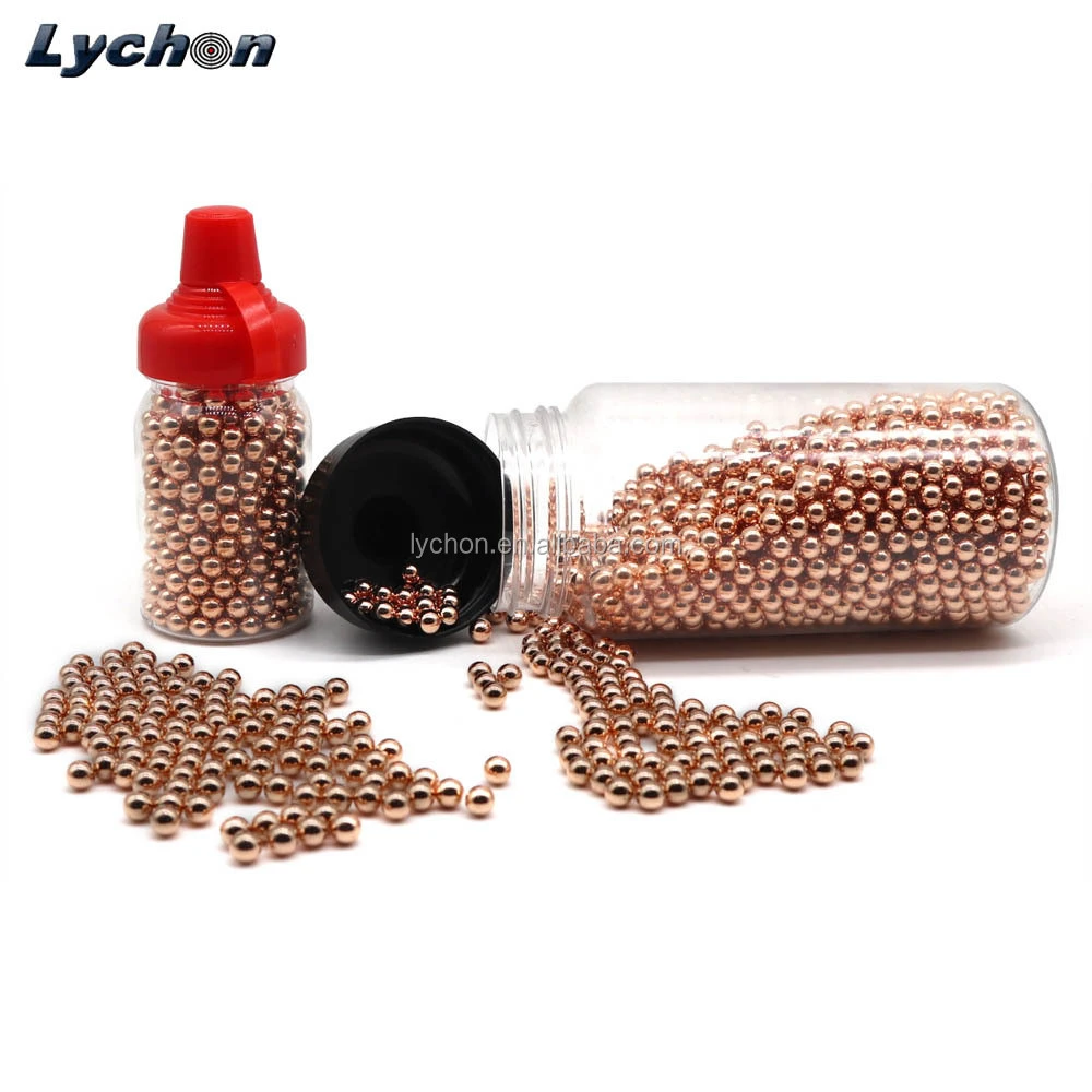 Hot sale 4.5mm copper coated steel ball punched steel balls brass ball