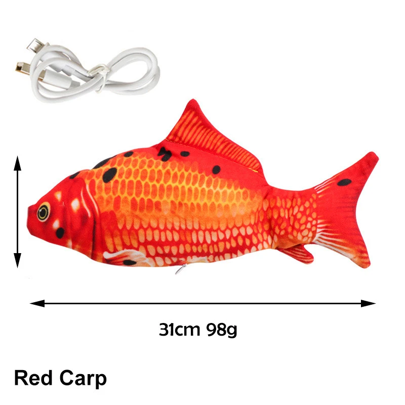 Hot Sale 6 styles simulation moving fish pet cat toy tail Electric Fish