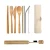 Import Hot Sale Outdoor Travel Picnic 7PC flatware set with toothbrush Natural Eco Friendly Reusable Bamboo Cutlery Travel Set from China