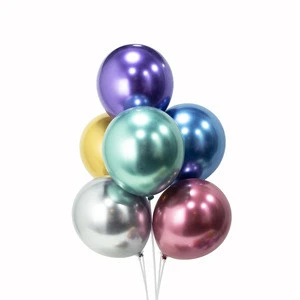 Hot sale  Pearl Color 11 Inch Solid Chrome Latex Balloon For Party Decorations