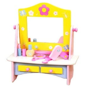 Hot Sale Pretend Play Role Play Wooden Make up Dressing Table Toys Set for Kids