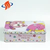Hot sale square tin box candy package with cartoon tin ingots for sale