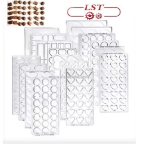 Hot Sale Unique Customized Polycarbonate Chocolate Mold Round Heart Ice Cube Chocolate Candy Cake Molds