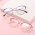 Import Hot sale unique design eye cat frame optical fashionable women stainless eyeglasses from China