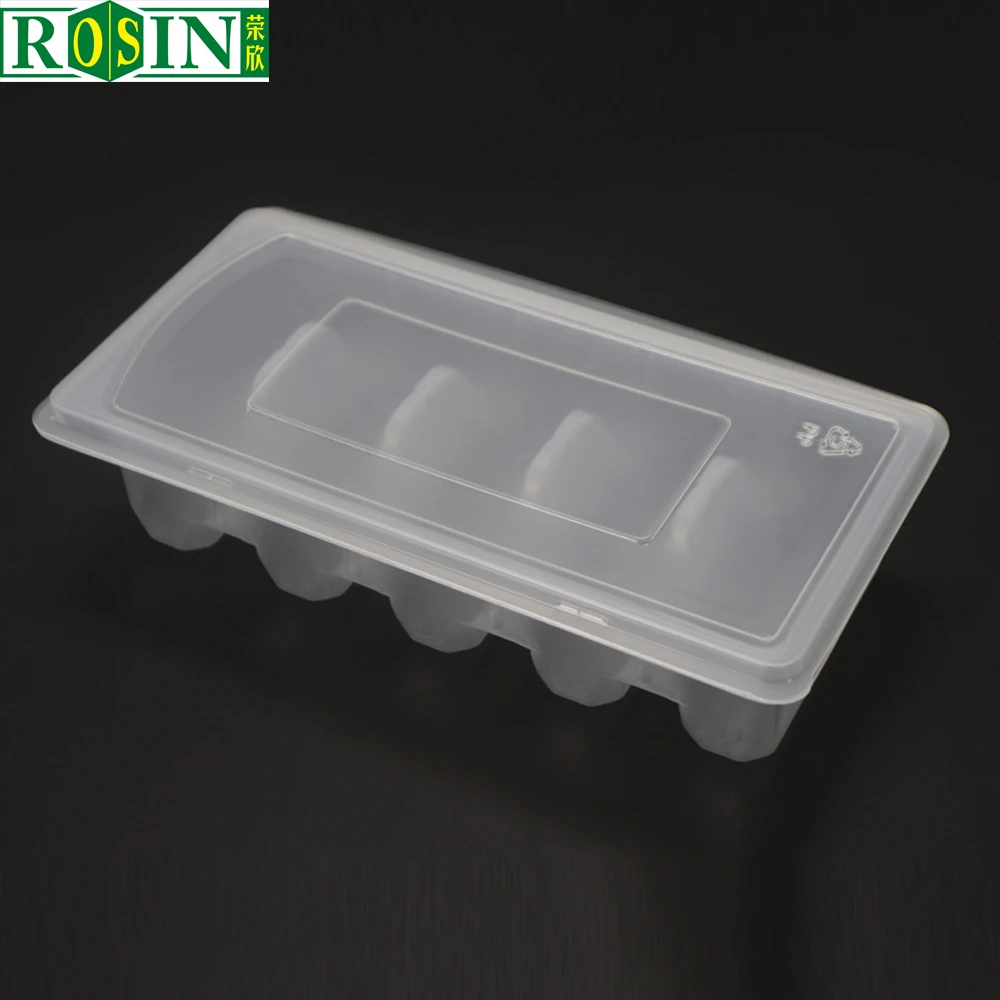Hot Sales Disposable Plastic PP Food Frozen Dumplings Tray With 5 Compartments