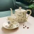 Import Hot Sell European flower tea coffee cup saucer set butterfly garden vintage exquisite ceramic pot from China
