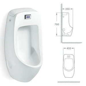 Hot selling bathroom automatic flushing valve wall mount white porcelain toilet ceramic wc sensor urinal