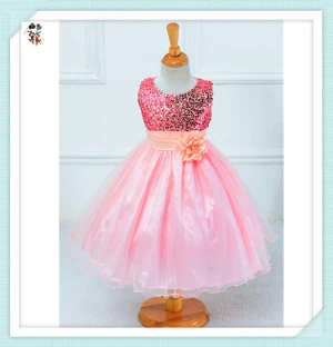 Hot Selling Colors Gown Tulle Flower Girl Dresses HPC-3082