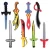 Import Hot selling Promotion sales soft toys EVA foam swords safe for children cosplay of halloween gift from China