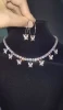 Hot selling women cz jewelry gold silver iced out jewelry butterfly earrings
