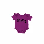 Hot Sells Ruffle Sleeve Jumpers New Born Babies  Baby Romper Set One Piece Toddler Baby Girl's Romper