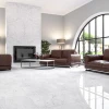 hotel lobby decorative bright color porcelain super white polished floor tile