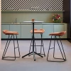 Hotel lounge wickes furniture modern pu chrome breakfast industrial counter heigh wedding bar stools set