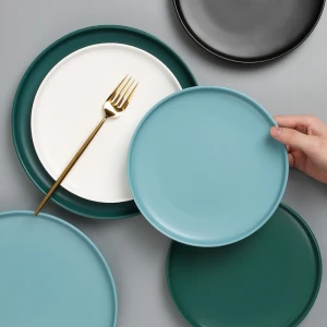 hotel restaurant round  plates sets dinnerware ceramic dinner porcelain