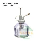 Hotsale eco-friendly 210ml glass watering can & watering pot with sprayer for flowers and plants