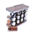 Import household kitchen items  Crystal lid glass spice jar rack set  12-spice bottle from China