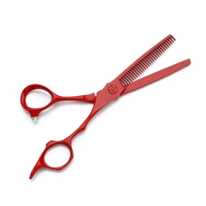 HT-0001 OEM/ODM 5.5" 6" 6.5" Red SUS440C Stainless Steel Thinning Shears Scissors Hair Professional Hair Cutting Scissors