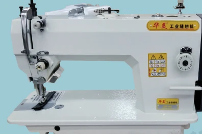HUAMEI AUTOMATIC SINGLE NEEDLE FLAT BED INDUSTRIAL SEWING MACHINE FOR THICKNESS MATERIAL STITCHING